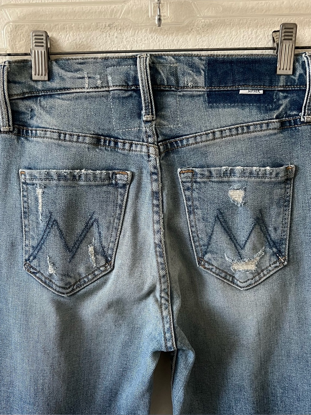MOTHER Superior The Tomcat Confession Distressed Straight Leg Crop Jeans 24 - Picture 11 of 16